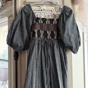 CHRISTY DAWN 🍃🌺🍃Smocked Harvest Patchwork ”Katrina” Dress, Size M, NWOT
